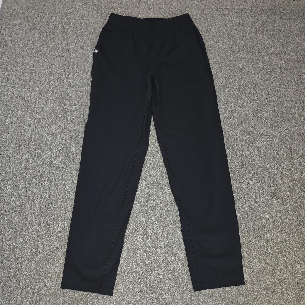 FIGS On-Shift ContourKnit Slim Scrub Pants XS Black High Waist Medical Nurse